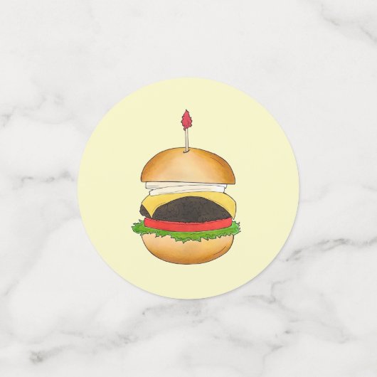 Cheeseburger BBQ Barbecue Cookout Confetti (Kleine voorkant)