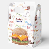 Cheeseburger BBQ Grill Fastfood Bedankdoosjes (Geopend)