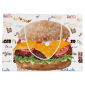 Cheeseburger BBQ Grill Fastfood Groot Cadeauzakje (Achterkant)