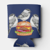 Cheeseburger Bird Black Capped Chickadee Blikjeskoeler (Achterkant)