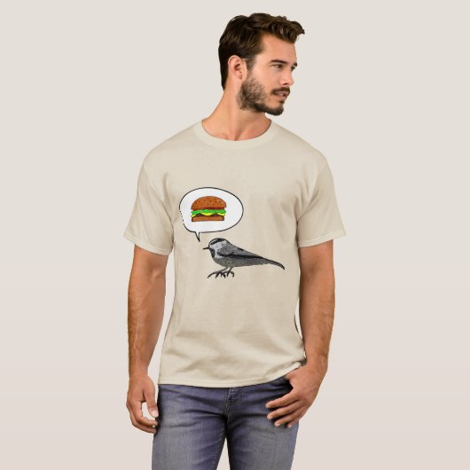 Cheeseburger Bird: Mountain Chickadee T-shirt (Voorkant volledig)