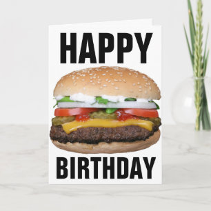 CHEESEBURGER BIRTHDAY-KAART KAART