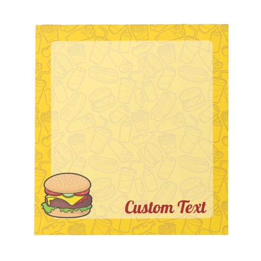 Cheeseburger-blocnote Notitieblok (Voorkant)