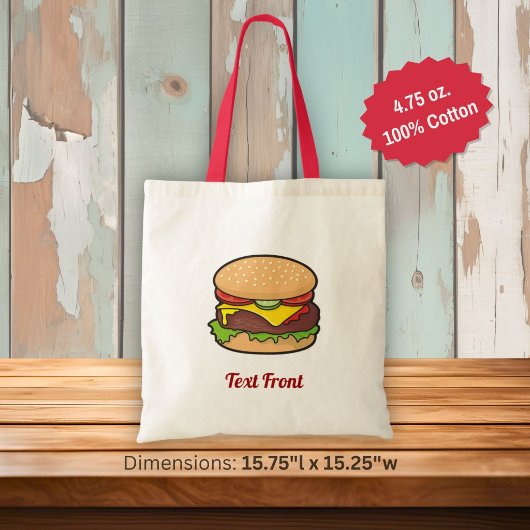 Cheeseburger boodschappentas tote bag