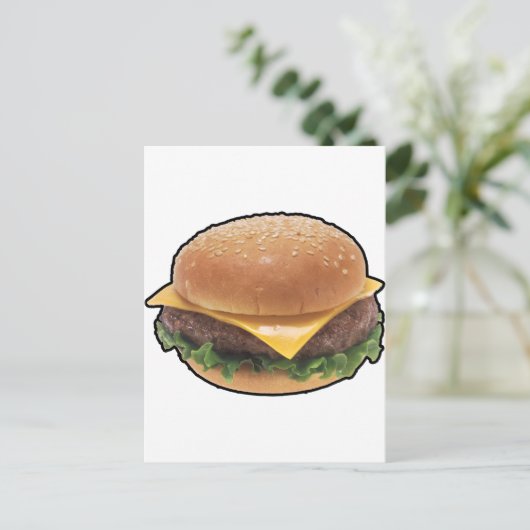 Cheeseburger Briefkaart (Staand voorkant)