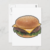 Cheeseburger Briefkaart (Voorkant / Achterkant)
