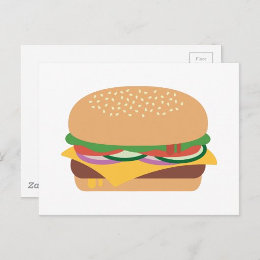 Cheeseburger Briefkaart (Voorkant / Achterkant)