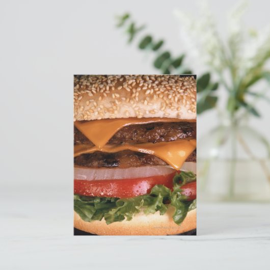 Cheeseburger Briefkaart (Staand voorkant)