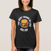 Cheeseburger Burger Best Life Junk Food Fried Foo T-shirt (Voorkant)