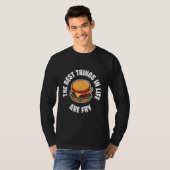 Cheeseburger Burger Best Life Junk Food Fried Foo T-shirt (Voorkant volledig)