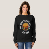 Cheeseburger Burger Best Life Junk Food Fried Foo Trui (Voorkant volledig)