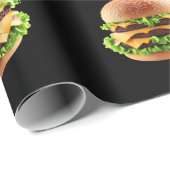 Cheeseburger Burger Fastfood Hamburger Cadeaupapier (Rol Hoek)