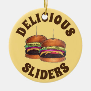 Cheeseburger Burger Hamburger Sliders Bar Food Keramisch Ornament