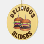 Cheeseburger Burger Hamburger Sliders Bar Food Keramisch Ornament (Links)