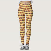 Cheeseburger Burger Hamburger Sliders Bar Food Leggings (Voorkant)