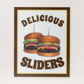 Cheeseburger Burger Hamburger Sliders Bar Food Legpuzzel (Verticaal)
