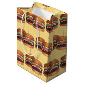 Cheeseburger Burger Hamburger Sliders Bar Food Medium Cadeauzakje (Achterkant Gekanteld)
