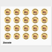 Cheeseburger Burger Hamburger Sliders Bar Food Ronde Sticker (Vel)