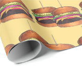 Cheeseburger Burger Hamburger Sliders Bar Pub Cadeaupapier (Rol Hoek)