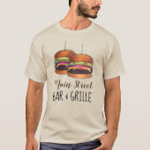 Cheeseburger Burger Hamburger Sliders Bar Pub T-shirt (Voorkant)