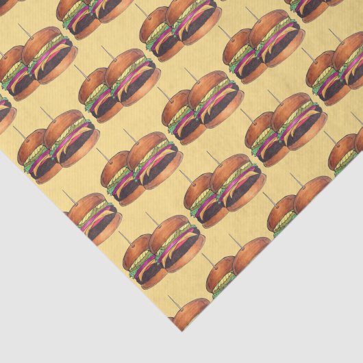 Cheeseburger Burger Hamburger Sliders Bar Pub Tissuepapier (Detail)