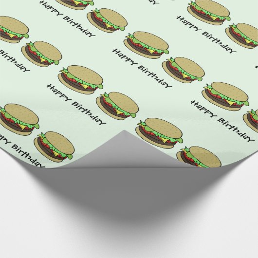 Cheeseburger Cadeaupapier (Hoek)