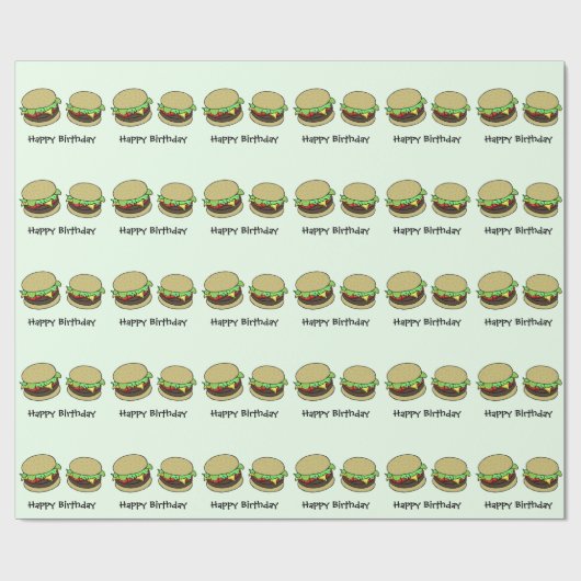 Cheeseburger Cadeaupapier (Vlak)