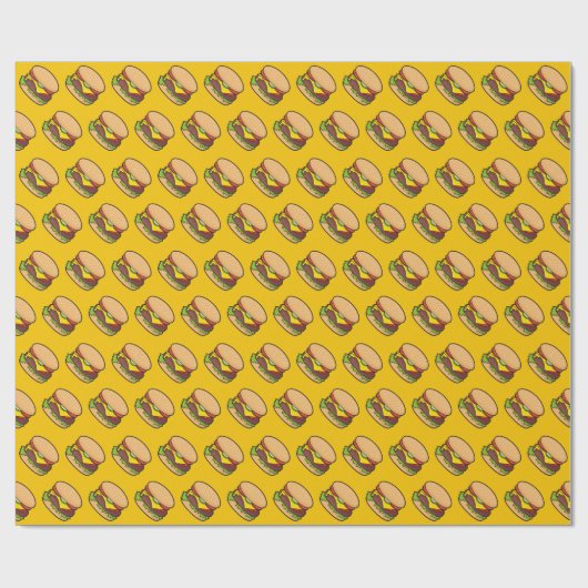 Cheeseburger Cadeaupapier (Vlak)