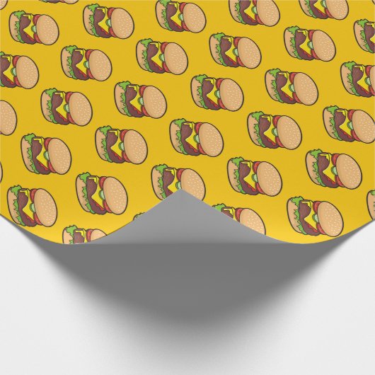 Cheeseburger Cadeaupapier (Hoek)