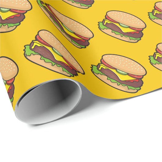 Cheeseburger Cadeaupapier (Rol Hoek)