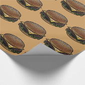Cheeseburger Cadeaupapier (Hoek)