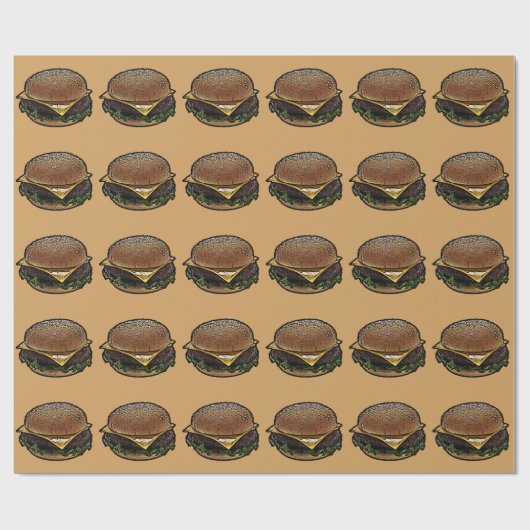 Cheeseburger Cadeaupapier (Vlak)