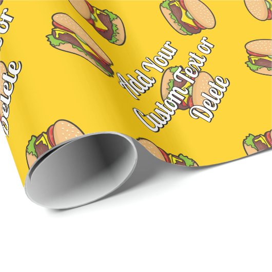 Cheeseburger Cadeaupapier (Rol Hoek)