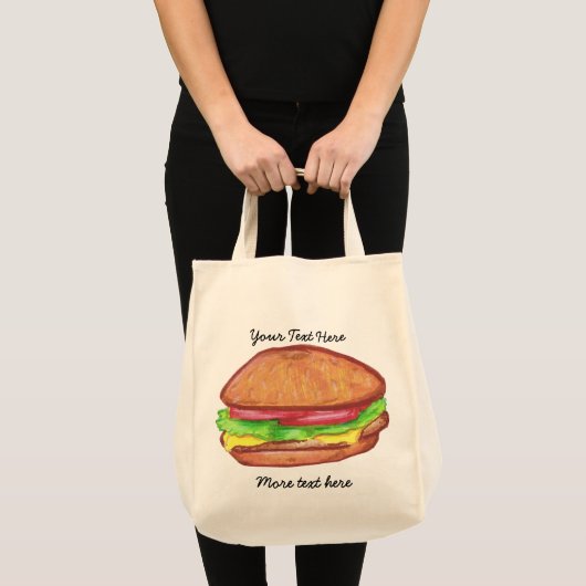 Cheeseburger Canvas tas (Voorkant (product))