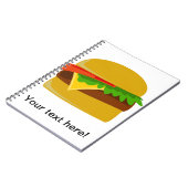 Cheeseburger cartoon notitieboek (Linkerzijde)