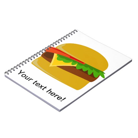 Cheeseburger cartoon notitieboek (Linkerzijde)