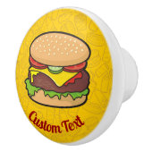 Cheeseburger Ceramic Knob. Keramische Knop (Rechts)