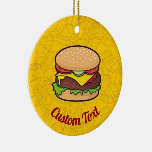 Cheeseburger Ceramic Ornament (Rechts)