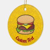 Cheeseburger Ceramic Ornament (Links)