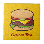 Cheeseburger Ceramic Tile Tegeltje (Voorkant)