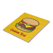Cheeseburger Ceramic Tile Tegeltje (Zijkant)