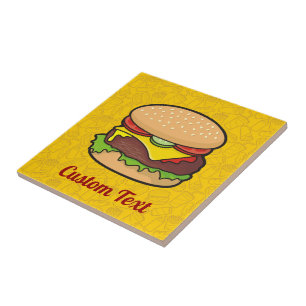 Cheeseburger Ceramic Tile Tegeltje