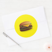 Cheeseburger Classic Round Sticker (Envelop)