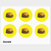 Cheeseburger Classic Round Sticker (Vel)
