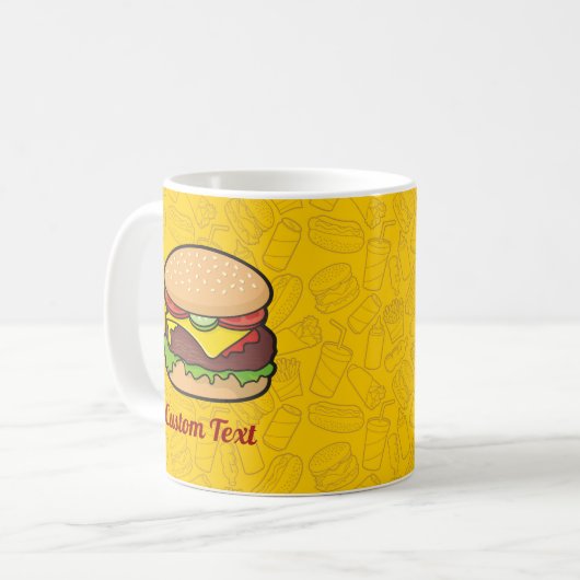 Cheeseburger Coffee Mok (Voorkant links)