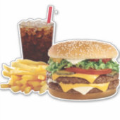 Cheeseburger Combo Meal Sticker (Voorkant)