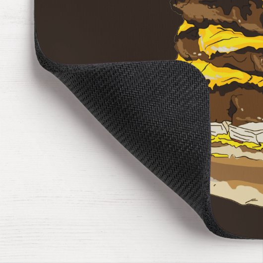 Cheeseburger Dark Mousepad Muismat (Hoek)