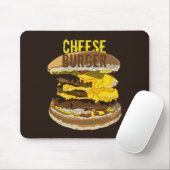 Cheeseburger Dark Mousepad Muismat (Met muis)