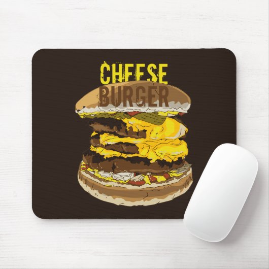 Cheeseburger Dark Mousepad Muismat (Met muis)