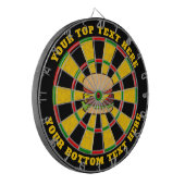 Cheeseburger Dartboard met aangepaste tekst Dartbord (Voorkant Links)